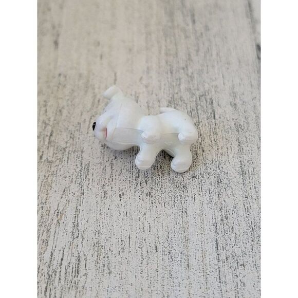 Miniature white puppy dog pet accessory toy figure - Picture 4 of 4